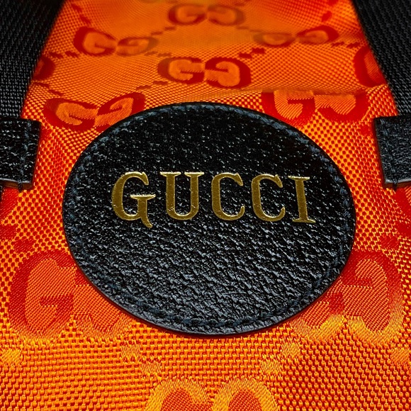 GUCCI Off The Grid Backpack Econyl Orange GG Logo Sustainable Rucksack Luxurious - Picture 7 of 16